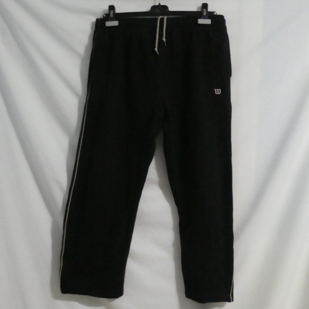 WILSON ULTRA COLLECTION | large | Black Track - Sweatpants With Beige Stripes